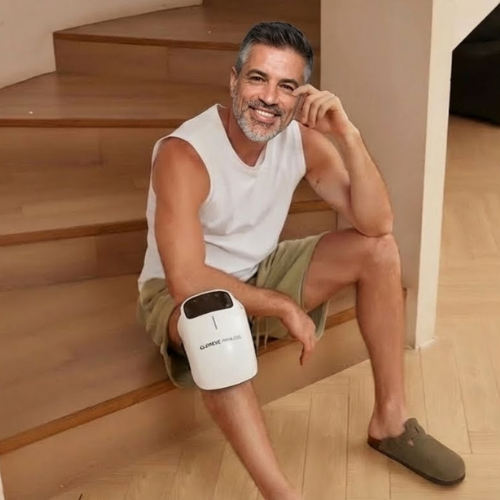 Masajeador de Rodilla Inalámbrico | Alivio del Dolor Articular por Infrarrojos, Calor, Láser y Vibración